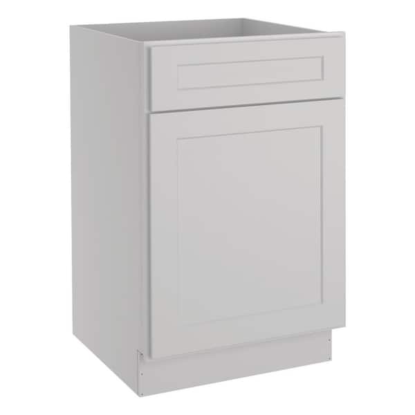 HOMEIBRO 21 in.W x 24 in.D x 34.5 in.H in Shaker Dove Plywood Ready to Assemble Base Kitchen Cabinet with 1-Drawer 1-Door