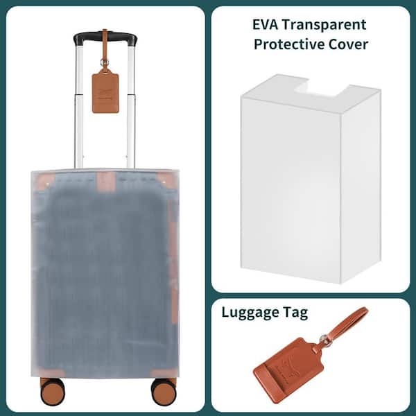 Wudkey Hardshell Small 20 in. Retro Suitcase with Protective Cover