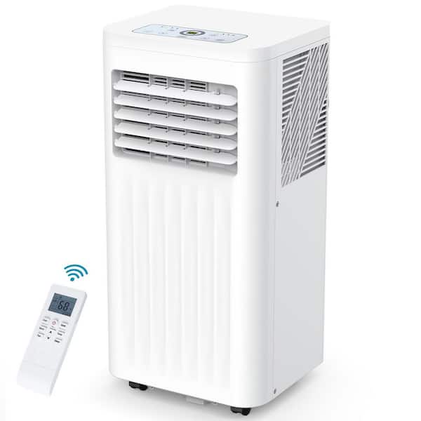 COWSAR 8,000 BTU (5,000 BTU DOE) 115-Volt Portable Air Conditioner Cools 350 sq. ft. with Dehumidifier and LCD Remote