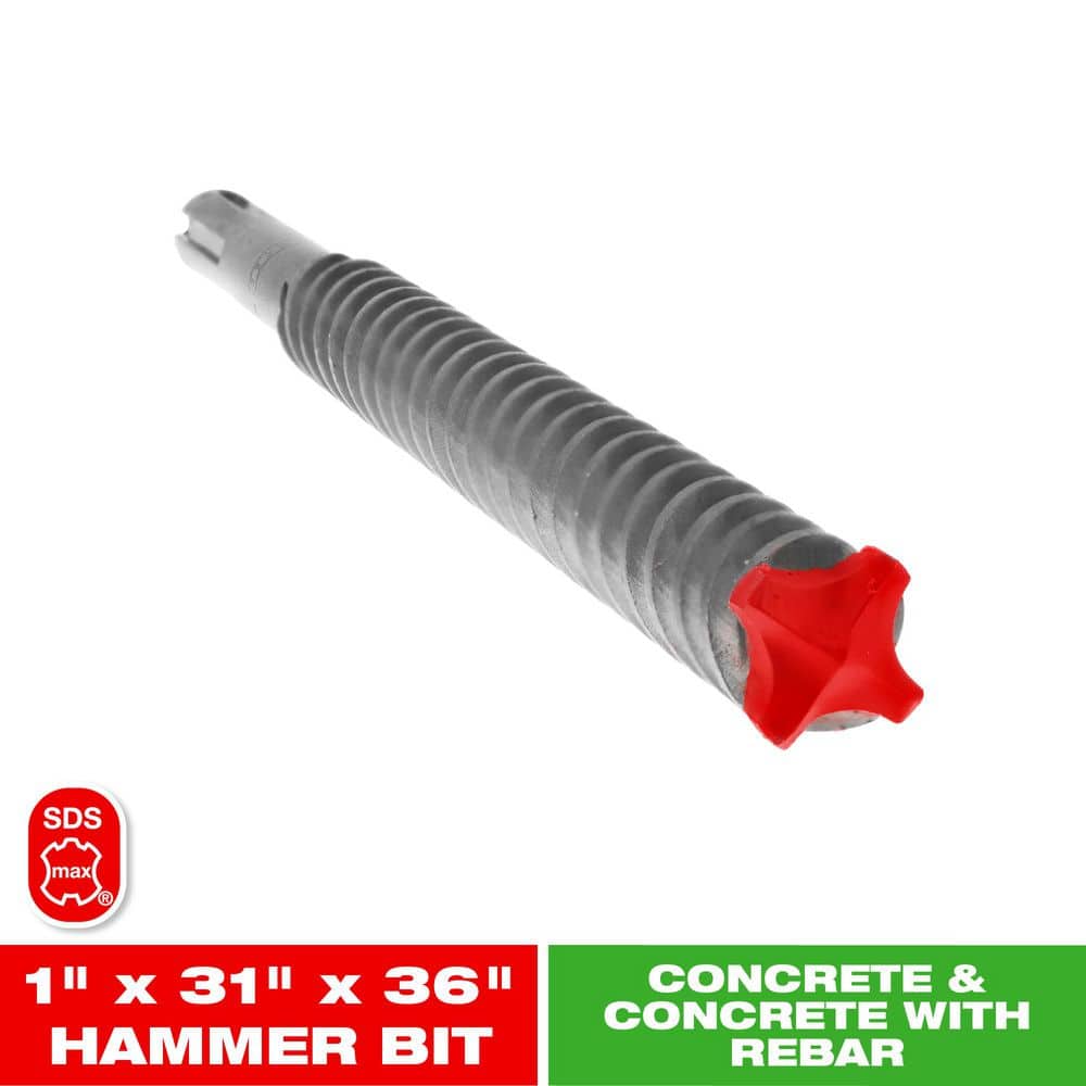 1 in. x 31 in. x 36 in. Rebar Demon SDS-Max 4-Cutter Full Carbide Head Hammer Drill Bit price history on PriceWatchPro