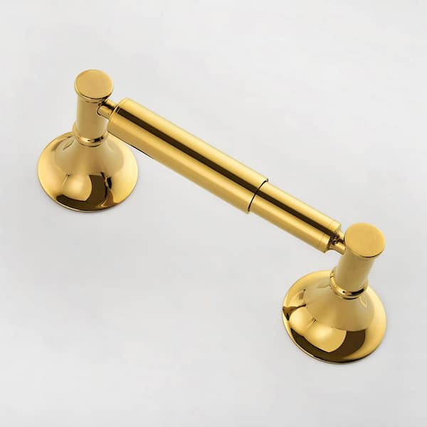 Satico 6-Piece Brass Bathroom Towel Rack Set with Wall Mount in Gold