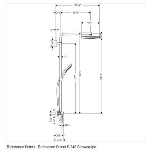 Chrome Multi-Head Rain Shower System with Handheld