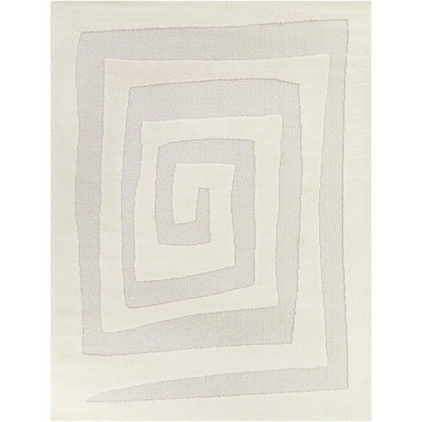 Unbranded Draco Silver 5 ft. 3 in. x 7 ft. Abstract Area Rug