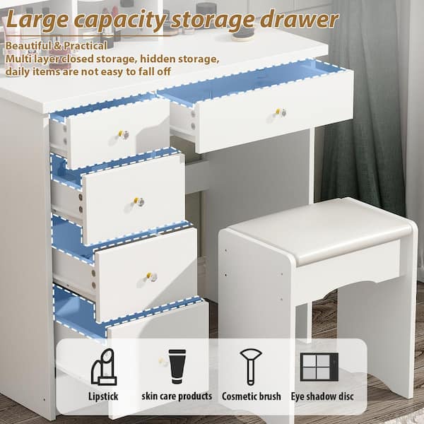dressing table white colour Buy Online @Best Prices in India!  Studio GKW an upholstered finish IKEA MALM dressing table, white,