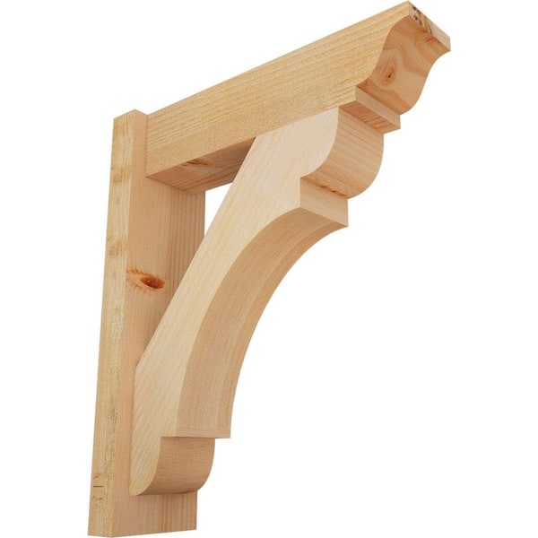 Ekena Millwork 6 in. x 24 in. x 20 in. Douglas Fir Olympic Traditional Rough Sawn Outlooker