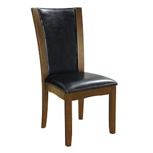 Manhattan I Dark Cherry and Brown Contemporary Style Side Chair
