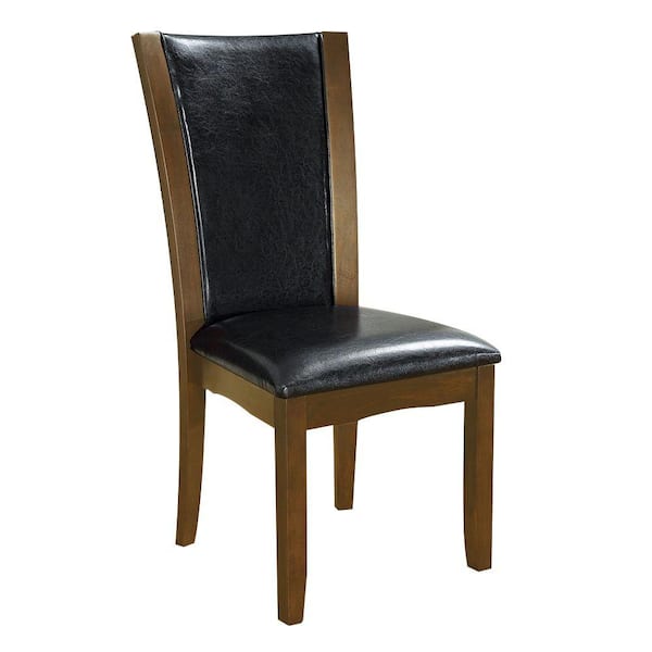 William's Home Furnishing Manhattan I Dark Cherry and Brown Contemporary Style Side Chair
