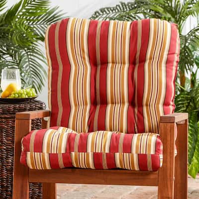Striped Red Outdoor Dining Chair Cushions The Home Depot Outdoor Dining Chair Cushions, Eddie Bauer Outdoor Furniture Cushions