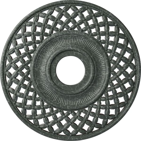 Ekena Millwork 1-1/4" x 22-1/4" x 22-1/4" Polyurethane Robin Ceiling Medallion, Athenian Green Crackle