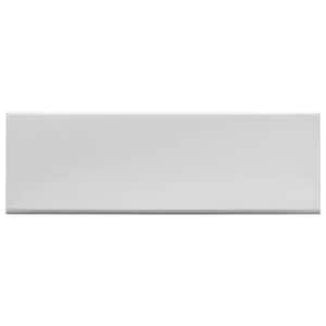 Remington Light Gray 3.93 in. x 11.81 in. Polished Porcelain Wall Bullnose Tile