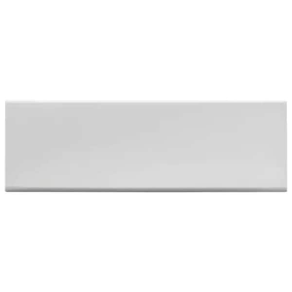 Ivy Hill Tile Remington Light Gray 3.93 in. x 11.81 in. Polished Porcelain Wall Bullnose Tile