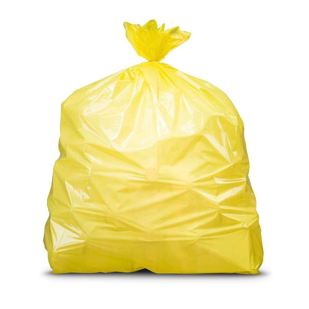 Yellow 45 Gallon Scent-Free Low Density Trash Bags (100 Count)