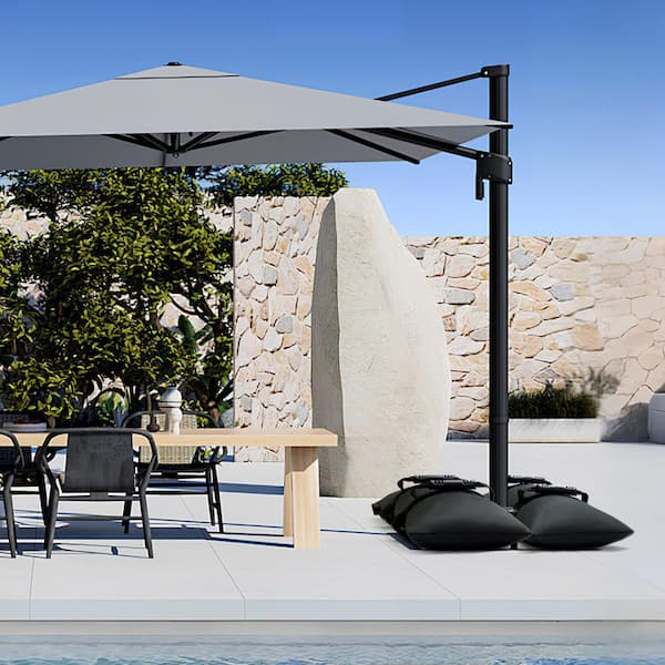 heavy fabric patio umbrella ZLACUIU 10x13FT Cantilever Outdoor Umbrellas, Double Top Large Rectangle Umbrella, Duty 360° Rotation Offset Outdoor Sun Shade for Garden Deck Pool Backyard Patio, Beige : Patio, Lawn inch pole Fabric Outdoor Heavy Duty Market