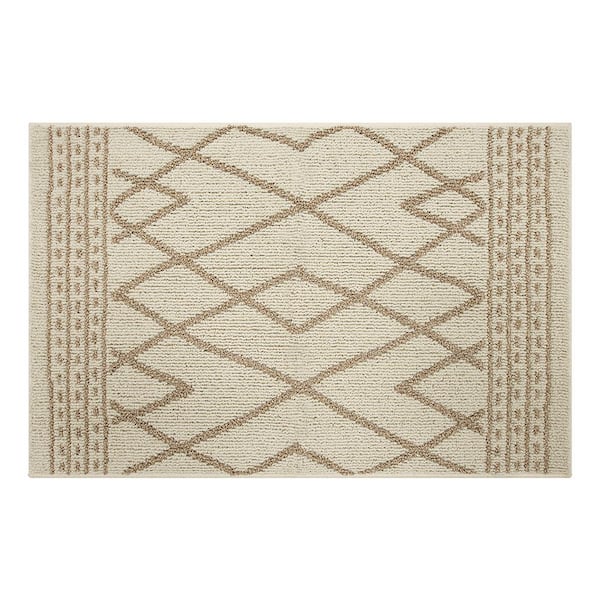 Mohawk Home Cassius Wheat/Cream 2 ft. 6 in. x 3 ft. 9 in. Geometric Machine Washable Area Rug