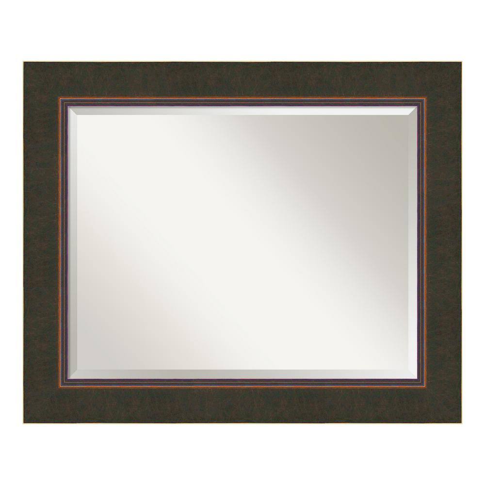 Milano Bronze Wood Frame Rectangular Vanity Mirror