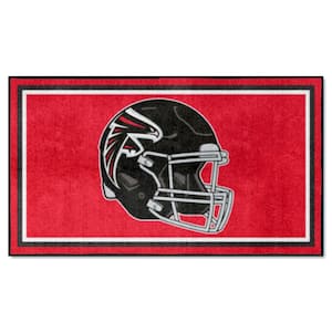 Atlanta Falcons Red 3 ft. x 5 ft. Plush Area Rug
