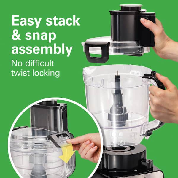 Hamilton Beach 10-Cup Stack & Snap™ Food Processor with Bowl