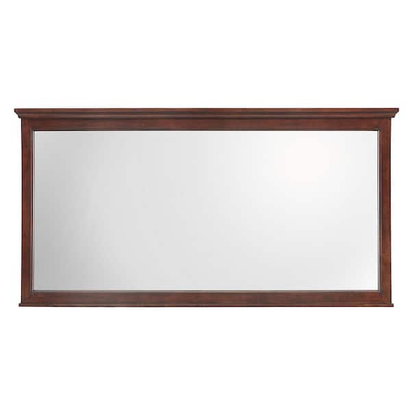 Home Decorators Collection 60 in. W x 31 in. H Framed Rectangular Bathroom Vanity Mirror in Mahogany