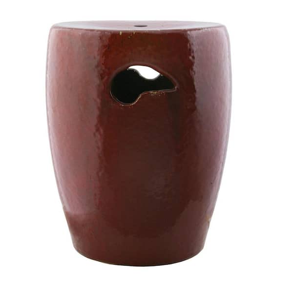 Small Ceramic Garden Bench-Cobalt Blue (13 in. H W x 17 in. H)