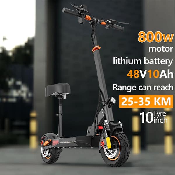 Wildaven Folding Adults with 48V 800W Motor, 10AH Lithium Battery, Disc Brake and Shock Absorption IE-M4PROS-VN29 - The Home