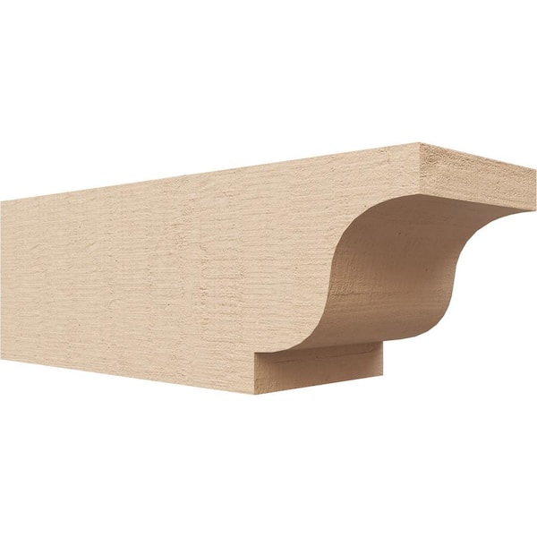 Ekena Millwork 4-in. x 4-in. x 12-in. Newport Woodgrain, Primed Tan Timberthane Polyurethane Rafter Tail Brace