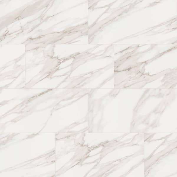 TrafficMaster Strata 12 in. x 24 in. Matte Ceramic Marble Look