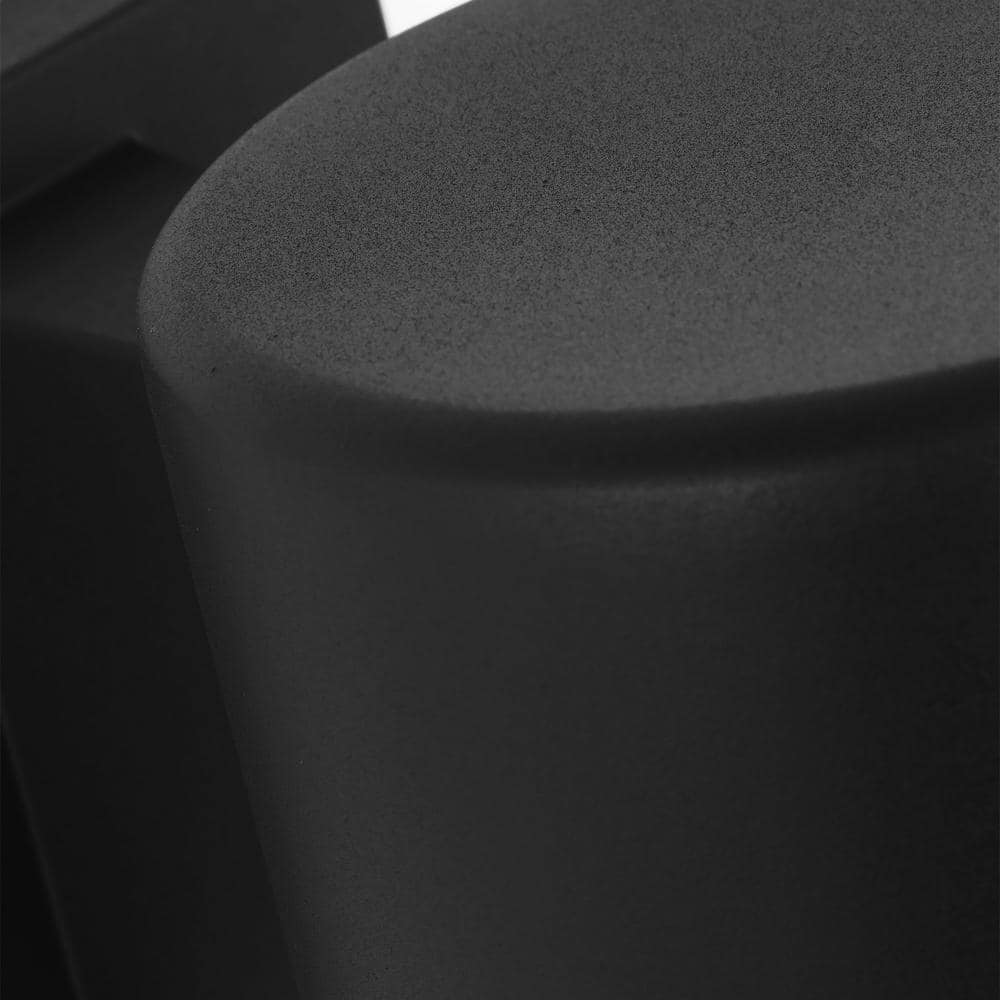 Textured Black Cylinder Outdoor Wall Sconce