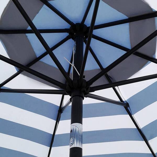 9 cheapest ft Blue/White Stripe Patio Umbrella