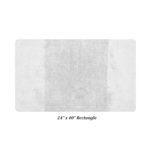 Granada 24 in. x 40 in. White 100% Cotton Rectangle Bath Rug