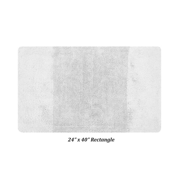 Granada 24 in. x 40 in. White 100% Cotton Rectangle Bath Rug