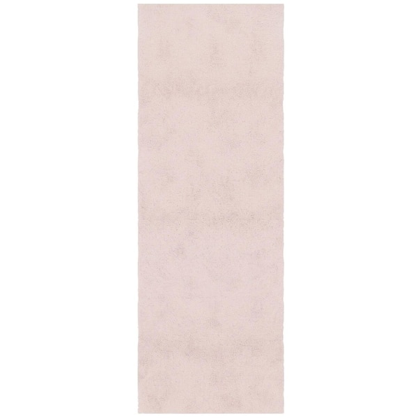 Runner Rug by the Foot 2 ft. 7 in. x 7 ft. Plush Area Runner for Hallways, Entryway and Stairs, Blush