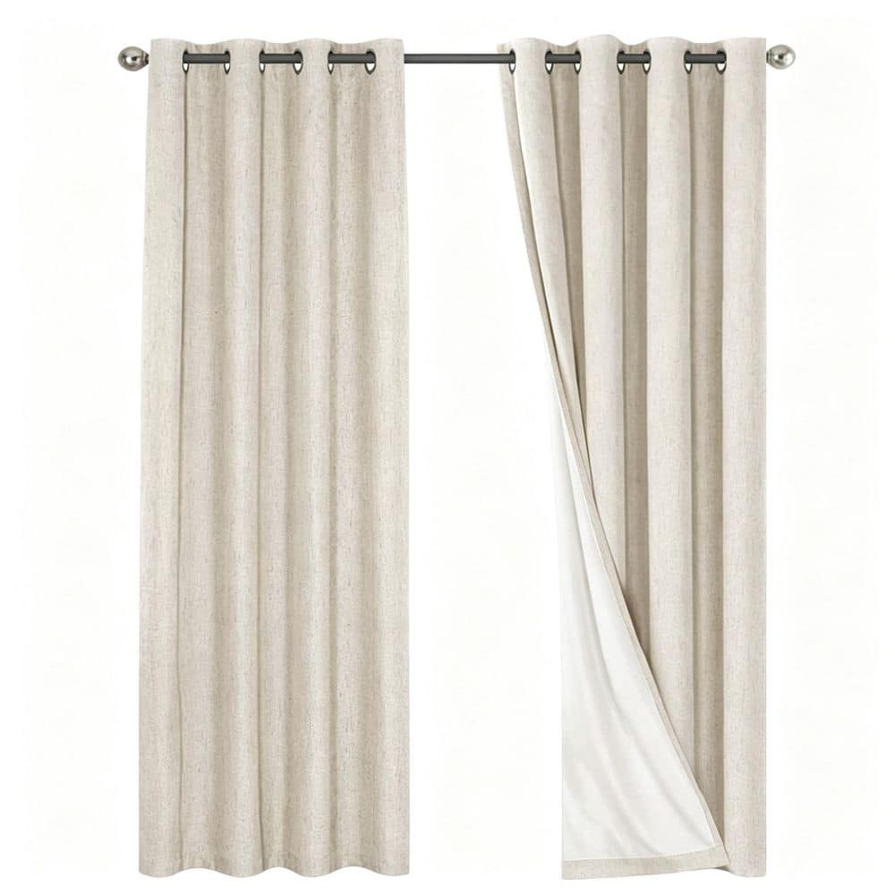 2‑Piece Bath Accessory Set in Natural, Linen Textured Grommet Blackout Window Curtains for Bedroom price history on PriceWatchPro