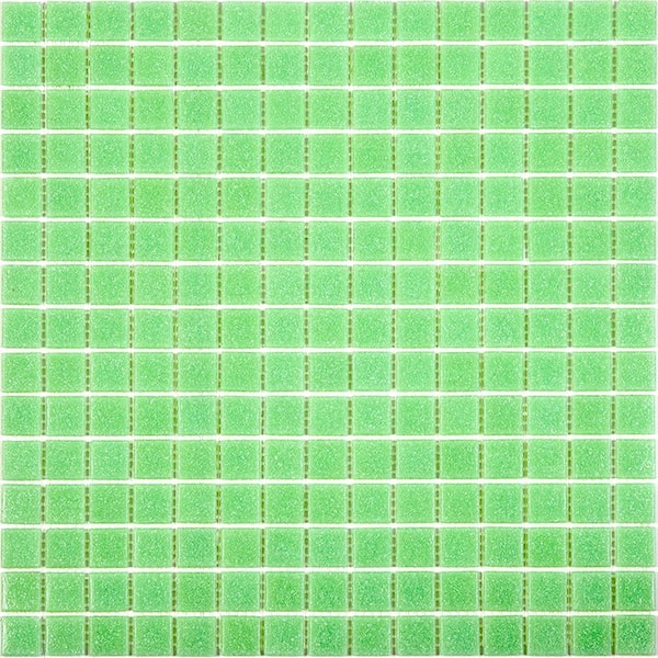 Apollo Tile Dune 4 in. x 6 in. Glossy Mint Green Glass Mosaic Uniform square Wall & Floor Sample Tile (0.13 sq. ft./Piece) (1-Pack)