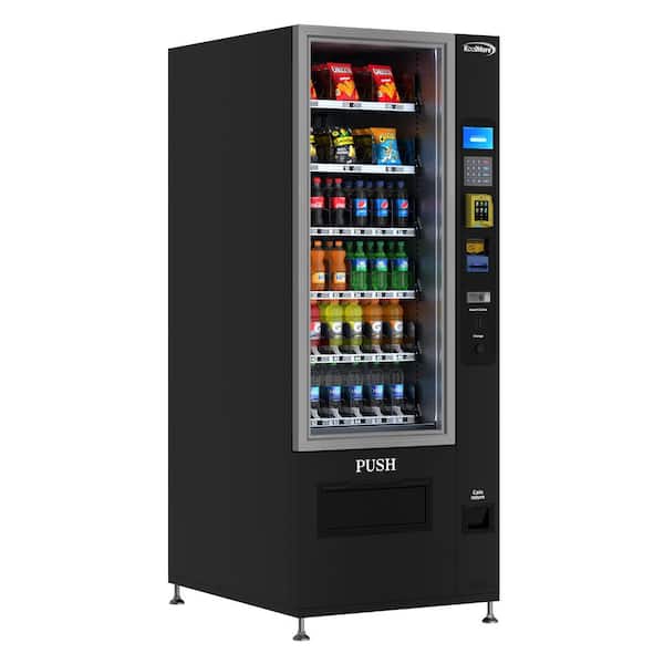 39 in. Refrigerated Vending Machine, 36 Slots With CC reader and Bill Acceptor in Black, 35 cu. ft.