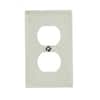 1-Gang Duplex Outlet Wall Plate, White