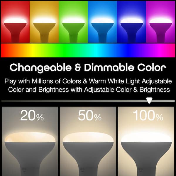 Geeni PRISMA Drop 65W Equivalent Multi-Color BR30 Smart LED Light Bulb
