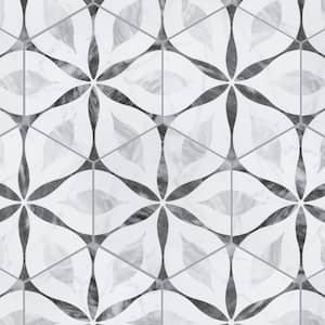 Classico Bardiglio Hex Flower 7 in. x 8 in. Porcelain Floor and Wall Tile (600.0 sq. ft./Pallet)