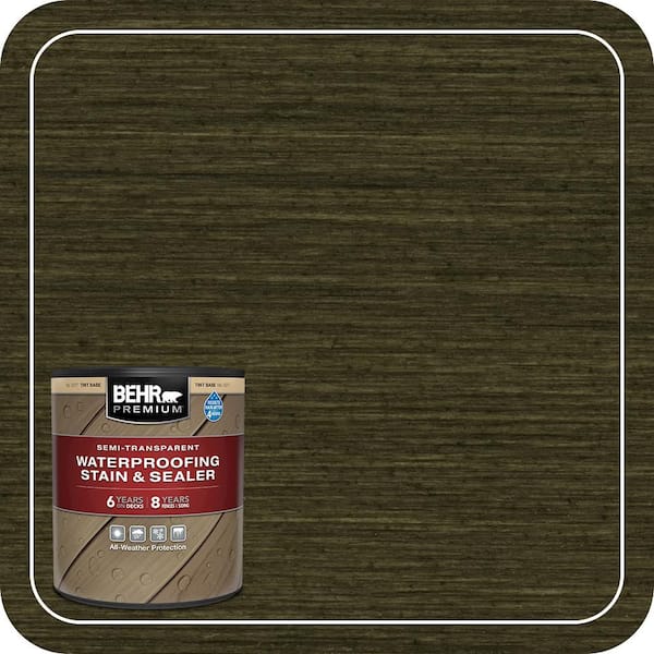 1 qt. #ST-108 Forest Semi-Transparent Waterproofing Exterior Wood Stain and Sealer