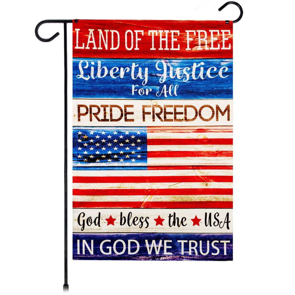 1 ft. x 1.5 ft. Polyester Land of the Free Liberty 2-Sided Garden Flag Blockout price history on PriceWatchPro