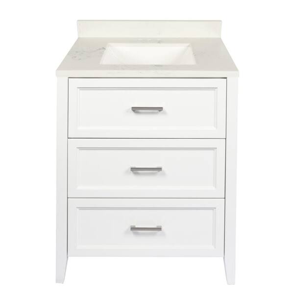 Amluxx Capri 31 in. W x 22 in. D x 36 in. H Bath Vanity in White with ...