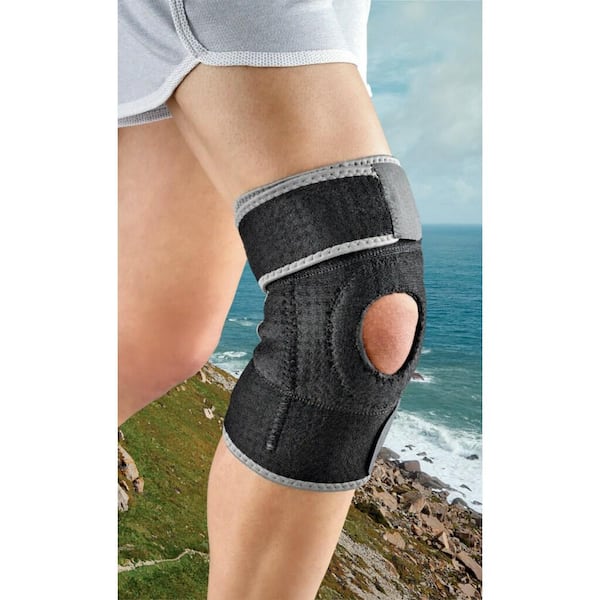 Hinged Knee Braces for Knee Support With Original Neoprene Knee Cap Support  XL Size (Black)