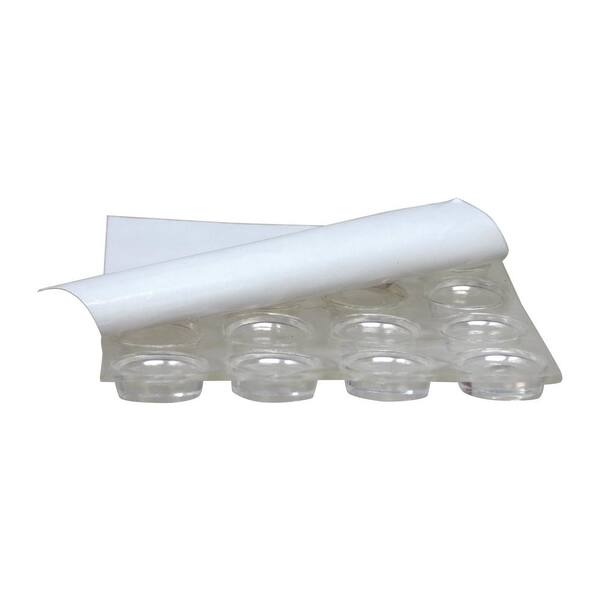 Clear Rubber Bumper Feet For Cabinets & Drawers - 5/16 Adhesive Pads (20 Pack)