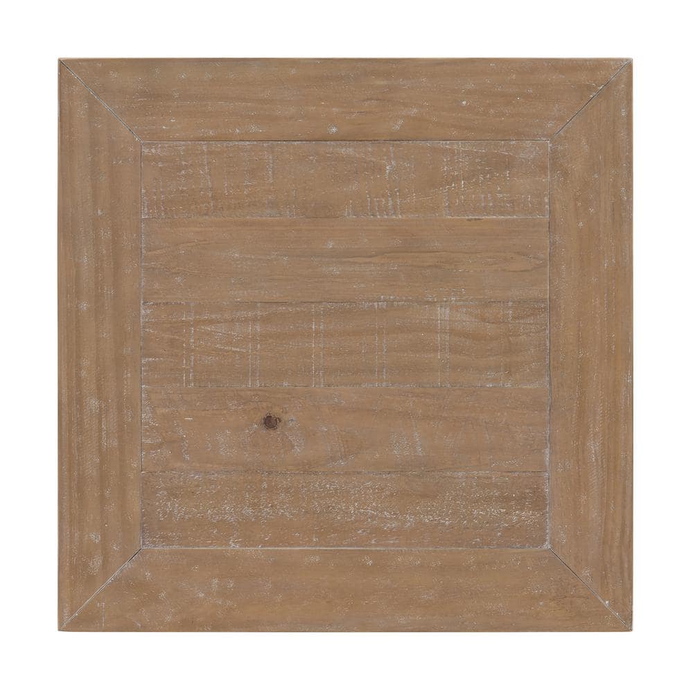 Monterey 24 in. Driftwood Square Solid Wood End Table with Drawer and Shelf - thumbnail 3