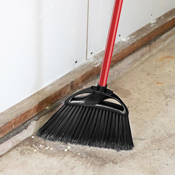 11 in. High Power Indoor/Outdoor Angle Broom with Steel Handle (6-Pack)