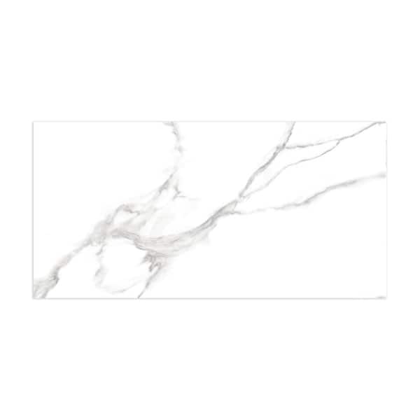 Jeffrey Court Statuario White 24 in. x 48 in. Textured Matte