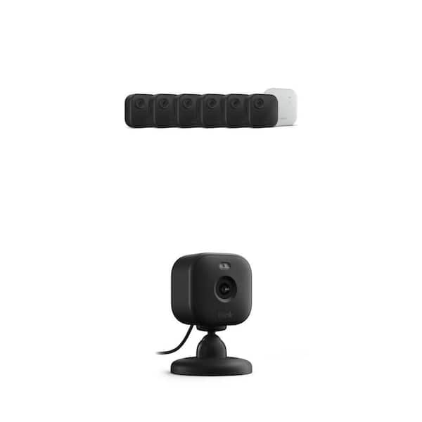 Outdoor 4 XR-Wireless Security Camera System with 6-Cameras and Mini 2 Wired Camera, Black
