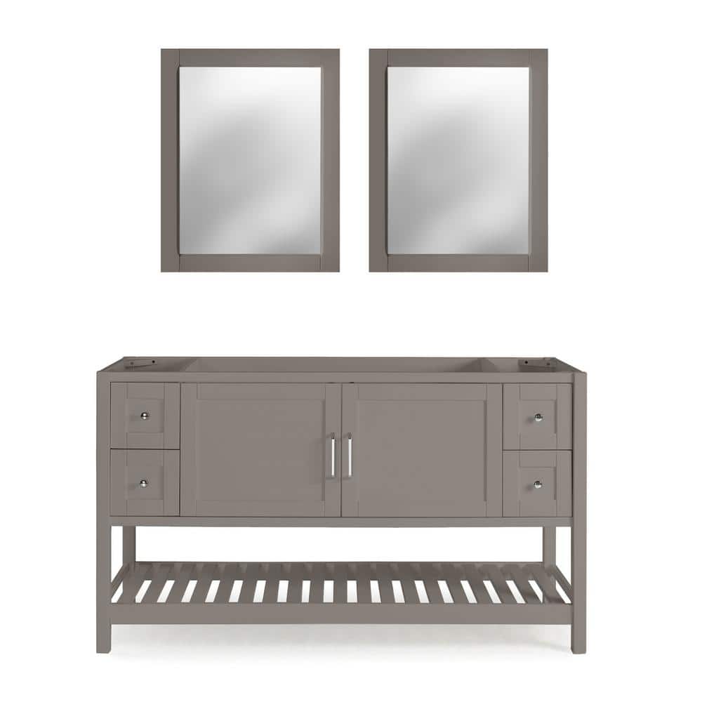 Bennet 2-Piece 21.25 in. D x 60 in. W x 34 in. H Bath Vanity Cabinet withou