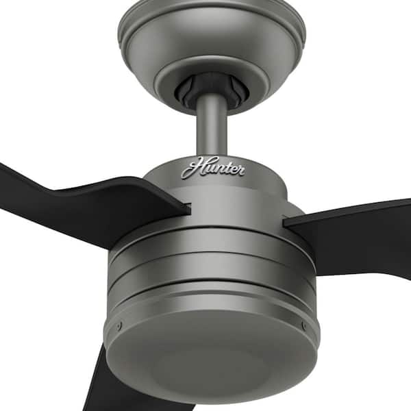 Hunter - Cabo Frio 52 in. Indoor/Outdoor Matte Silver Ceiling Fan For Patios or Bedrooms