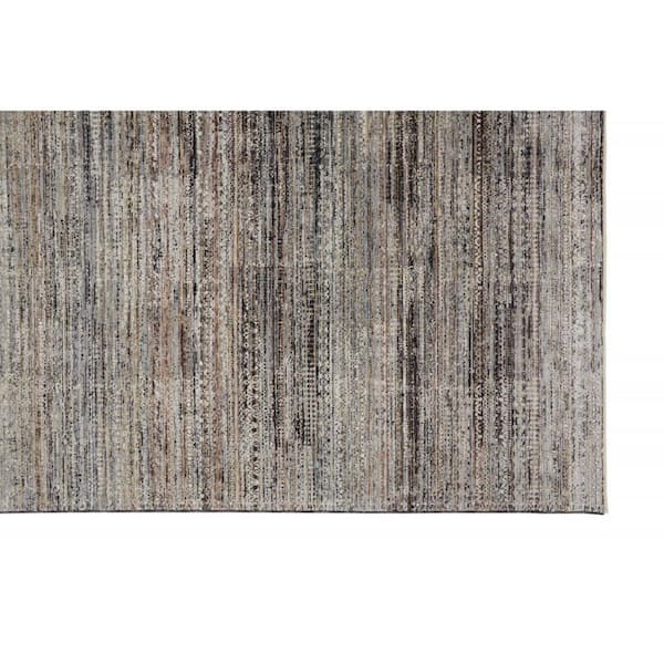 HomeRoots 4 x 6 Gray and Ivory Abstract Area Rug