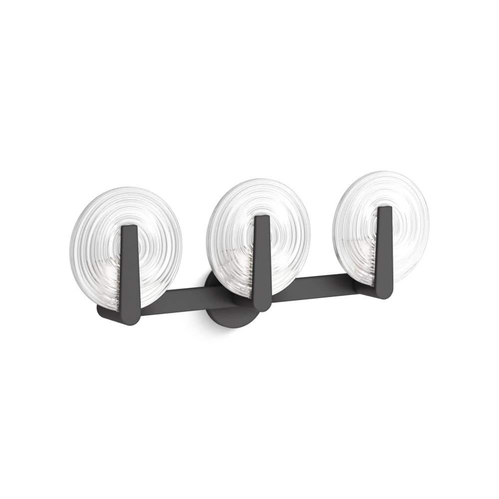 Hint 3-Light Matte Black Swirl Glass Wall Sconce price history on PriceWatchPro